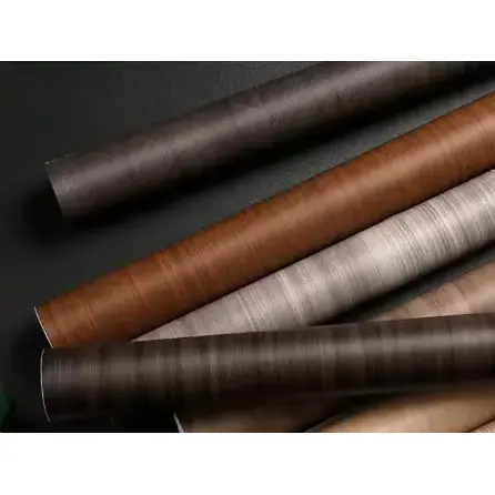 Furniture Foils Roll Wood Grain Butir Film PVC Dekoratif