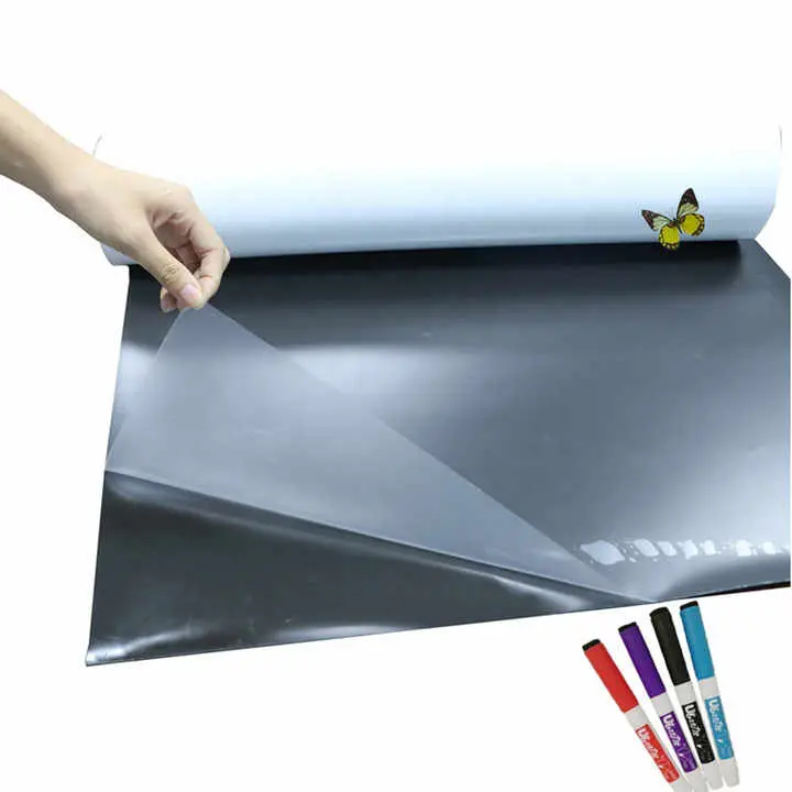 Pp static writerboard menulis film white sheet roll