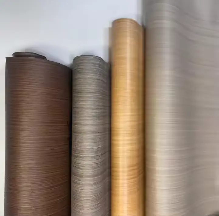Film dekoratif pvc warna woodgrain pvc foil untuk pintu