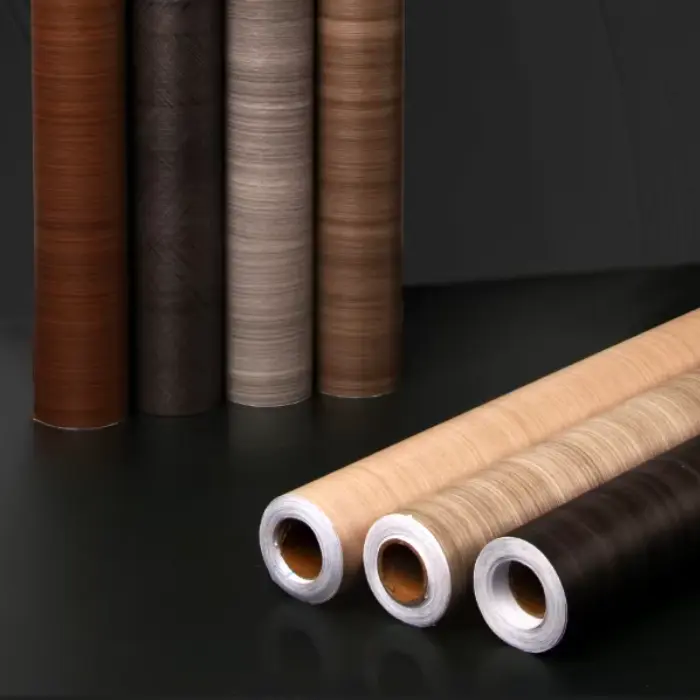 Gulungan film dekoratif biji kayu pvc
